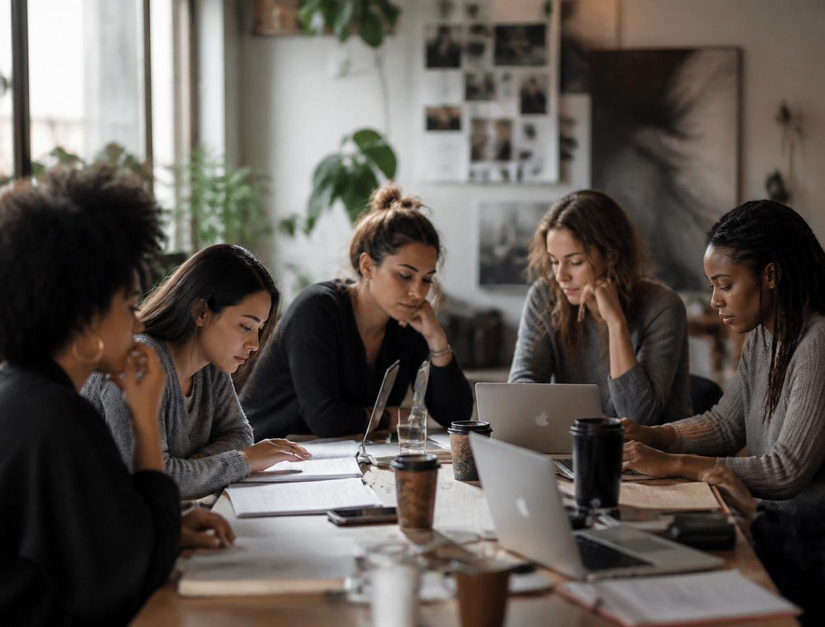 Diverse women at a creative workshop